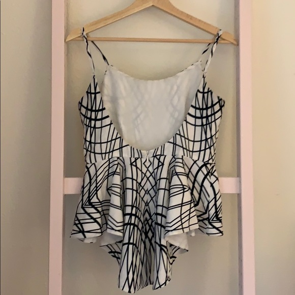 Exaggerated peplum top with swoop back - Picture 2 of 2